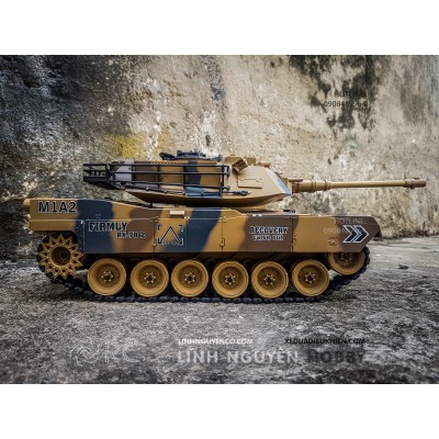 M1A2 Abrams Main Battle Tank tỉ lệ 1/18 - Xe tăng điều khiển từ xa US Army M1A2 MBT bánh xích & bắn đạn & khói