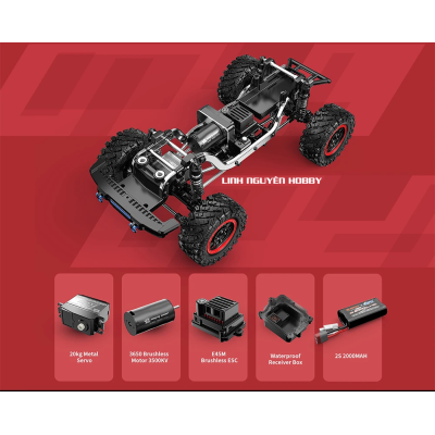 HPG12P Hyper Go  - XE ĐỊA HÌNH OFFROAD CRAWLER - 1/12 24WD Brushless Motor RC Short Course Vehicle Model RTR Bronco Baja 1000