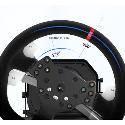 BỘ VÔ LĂNG PXV10 Metal FFB Pro Racing Wheel - Cần 6 Số & 3 Pedal - Tương Thích XBOX - PLAYSTATION - PC