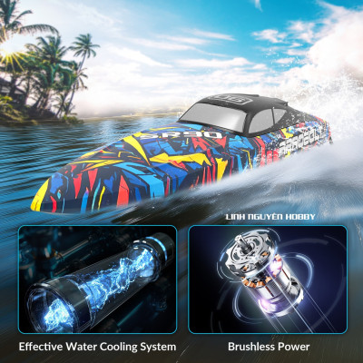 Volantex Vector SR90 Brushless 900mm Brushless RC Boat  - Tàu đua size 90cm tốc độ cao