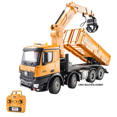 HNA538 Xe Tải Đổ Ben Kèm Gắp Cẩu 1/14 2.4G 26CH Grabbing Wood Dump Truck 3-in-1