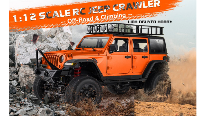 MNU128  - XE ĐỊA HÌNH OFFROAD CRAWLER - tỉ lệ  1/12 2.4G 4WD Brushed Rock Climber